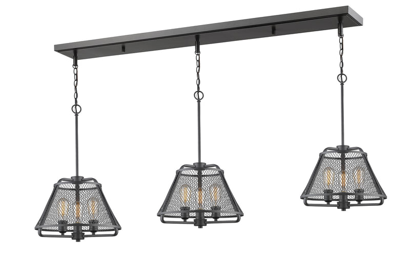 Z-Lite 451-16-3BRZ Nine Light Linear Chandelier, Bronze