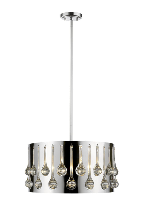 Z-Lite 453-16CH Four Light Pendant, Chrome
