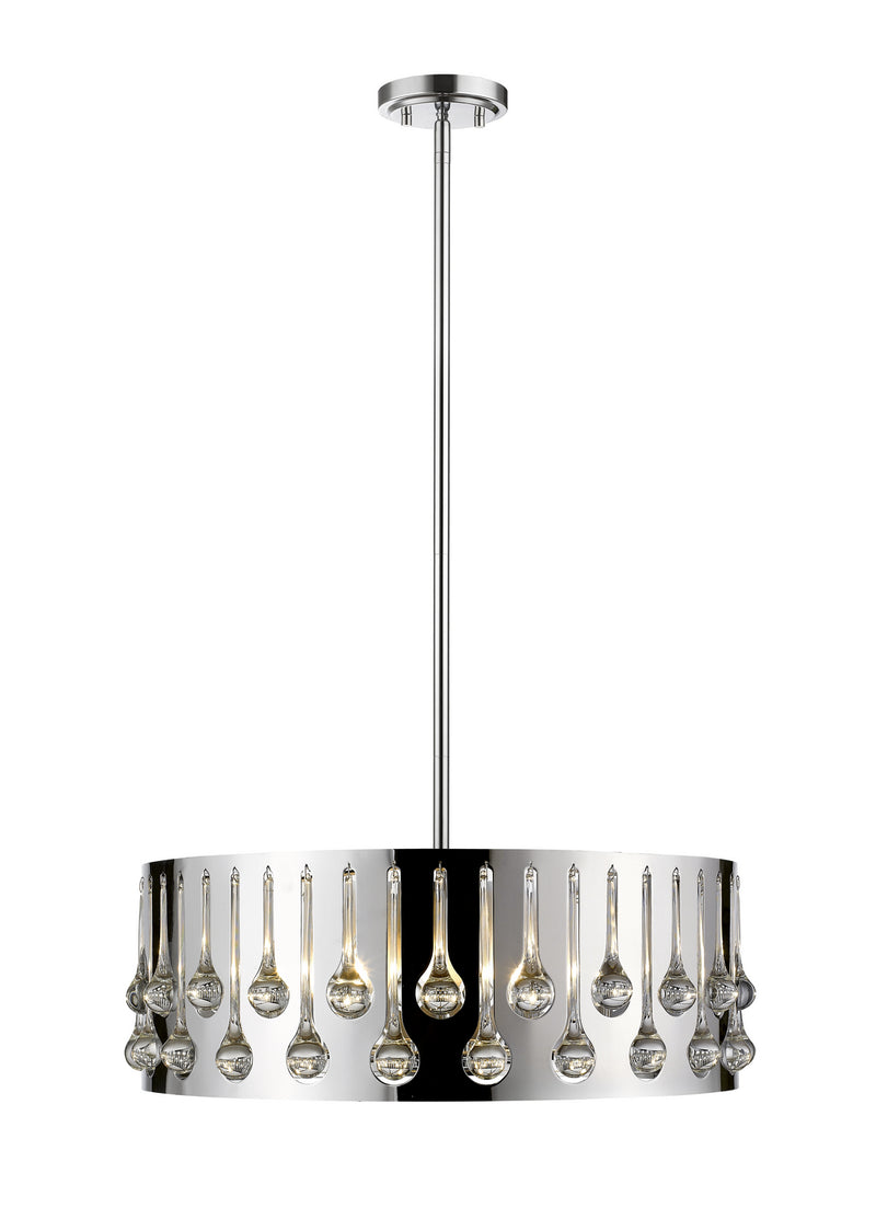 Z-Lite 453-24CH Six Light Chandelier, Chrome