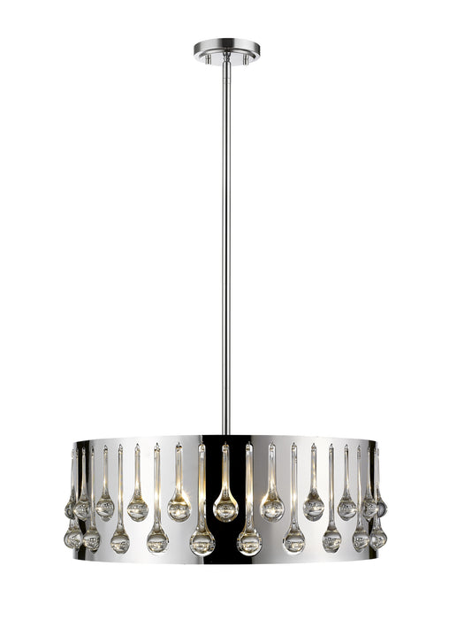 Z-Lite 453-24CH Six Light Chandelier, Chrome