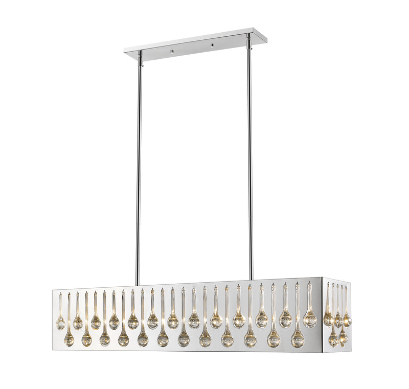 Z-Lite 453-43CH Seven Light Linear Chandelier, Chrome