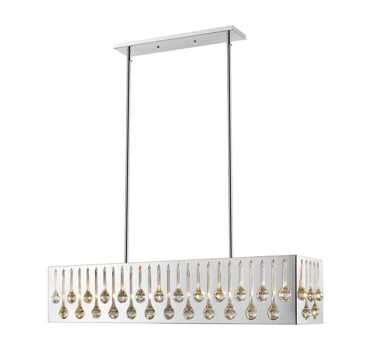 Z-Lite 453-43CH Seven Light Linear Chandelier, Chrome