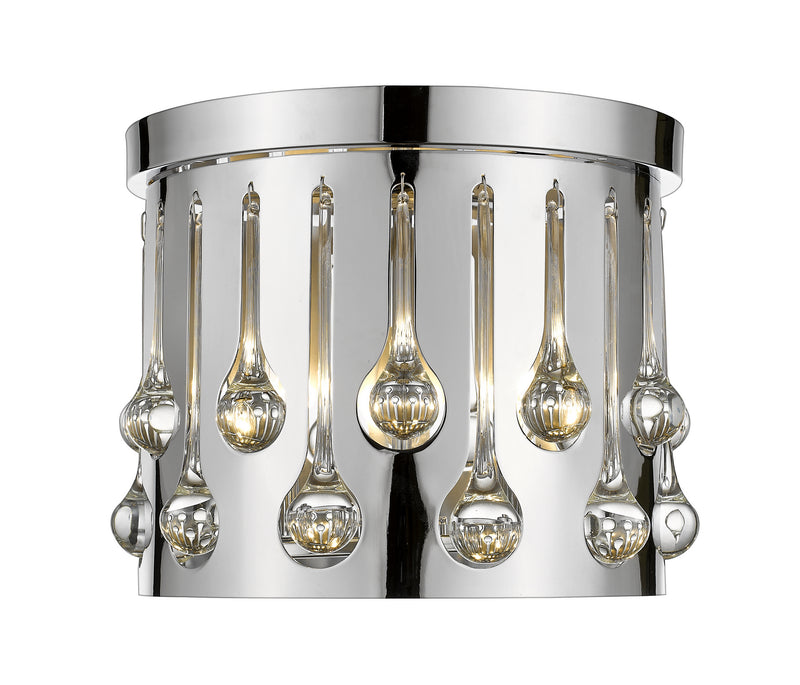 Z-Lite 453RF13CH Three Light Flush Mount, Chrome