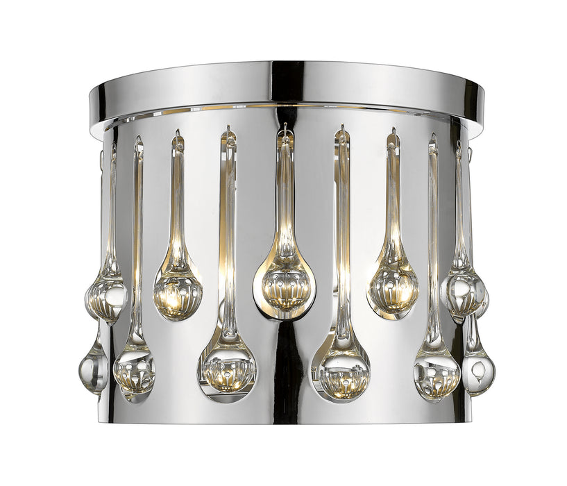 Z-Lite 453RF13CH Three Light Flush Mount, Chrome