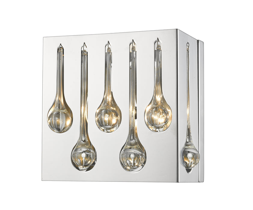 Z-Lite 453SQ2S-CH Two Light Wall Sconce, Chrome