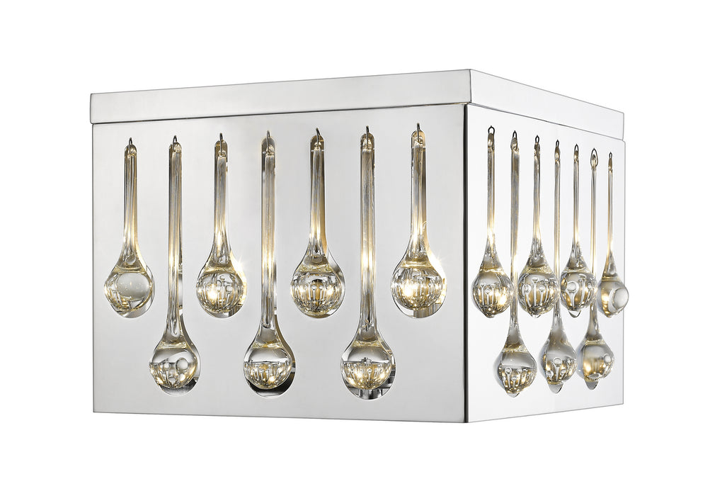 Z-Lite 453SQF13CH Four Light Flush Mount, Chrome