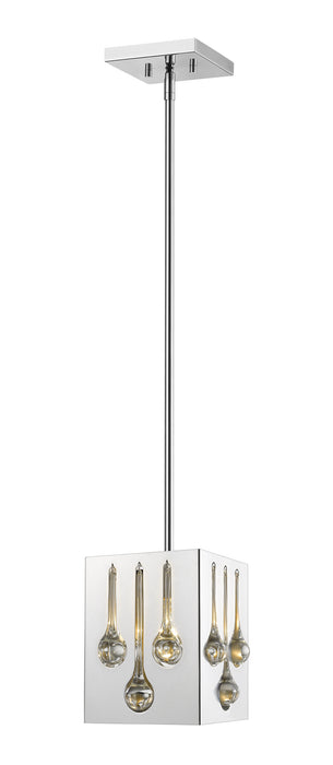 Z-Lite 453SQMP-CH One Light Pendant, Chrome