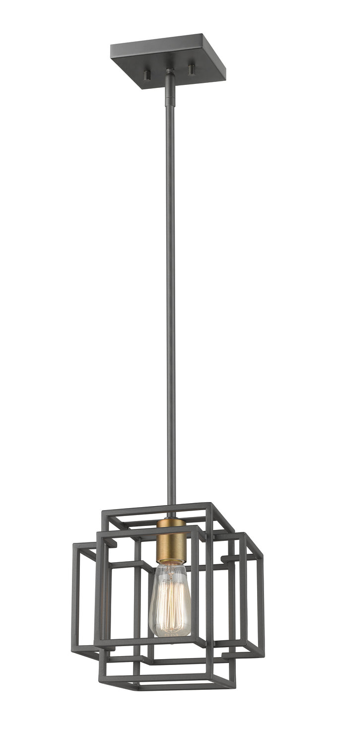 Z-Lite 454MP-BRZ-OBR One Light Pendant, Bronze + Olde Brass