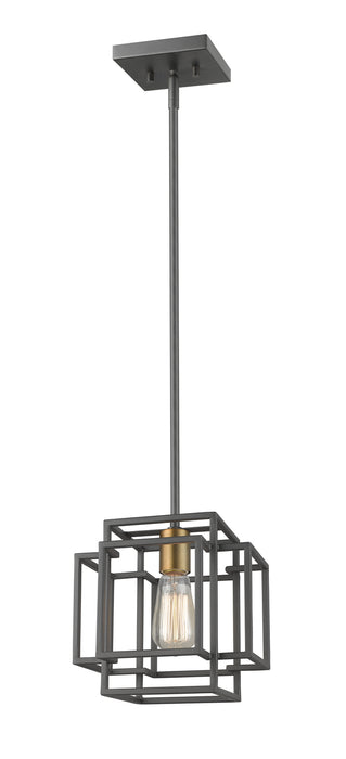 Z-Lite 454MP-BRZ-OBR One Light Pendant, Bronze + Olde Brass