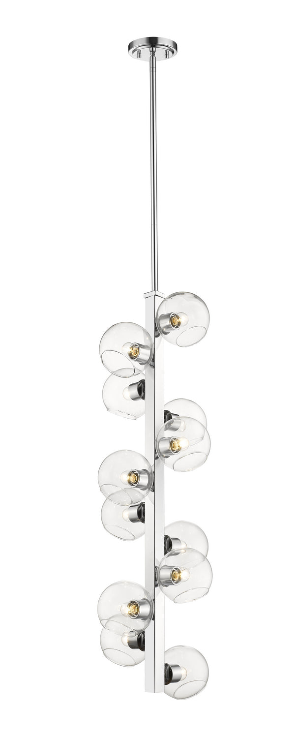 Z-Lite 455-12CH 12 Light Chandelier, Chrome