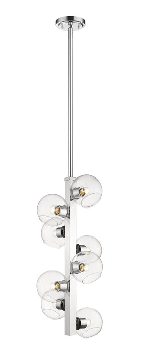 Z-Lite 455-8CH Eight Light Chandelier, Chrome