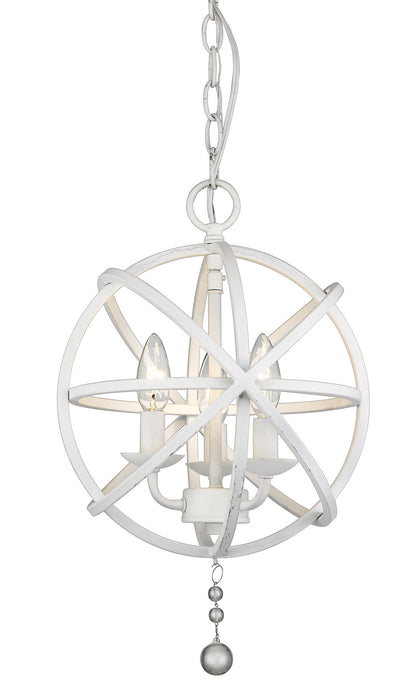 Z-Lite 458-12MW Three Light Chandelier, Matte White