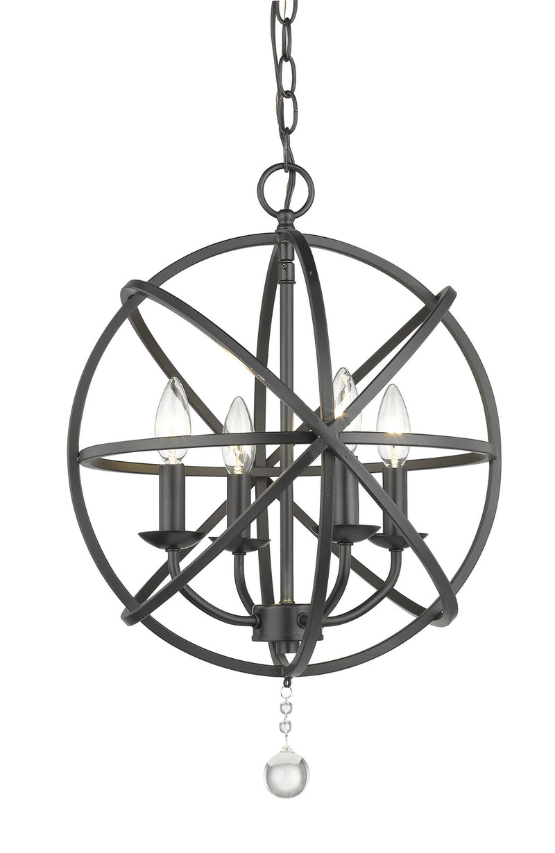 Z-Lite 458-16MB Four Light Chandelier, Matte Black
