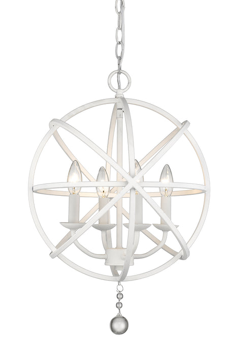 Z-Lite 458-16MW Four Light Chandelier, Matte White