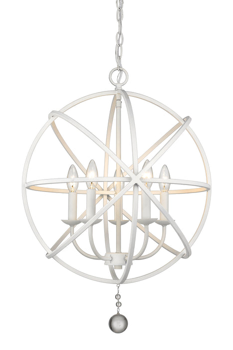 Z-Lite 458-20MW Five Light Chandelier, Matte White