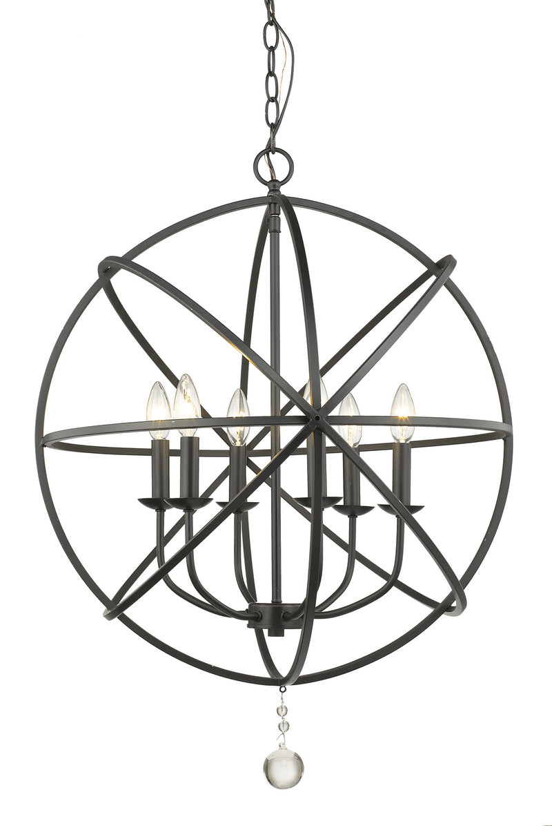 Z-Lite 458-24MB Six Light Chandelier, Matte Black