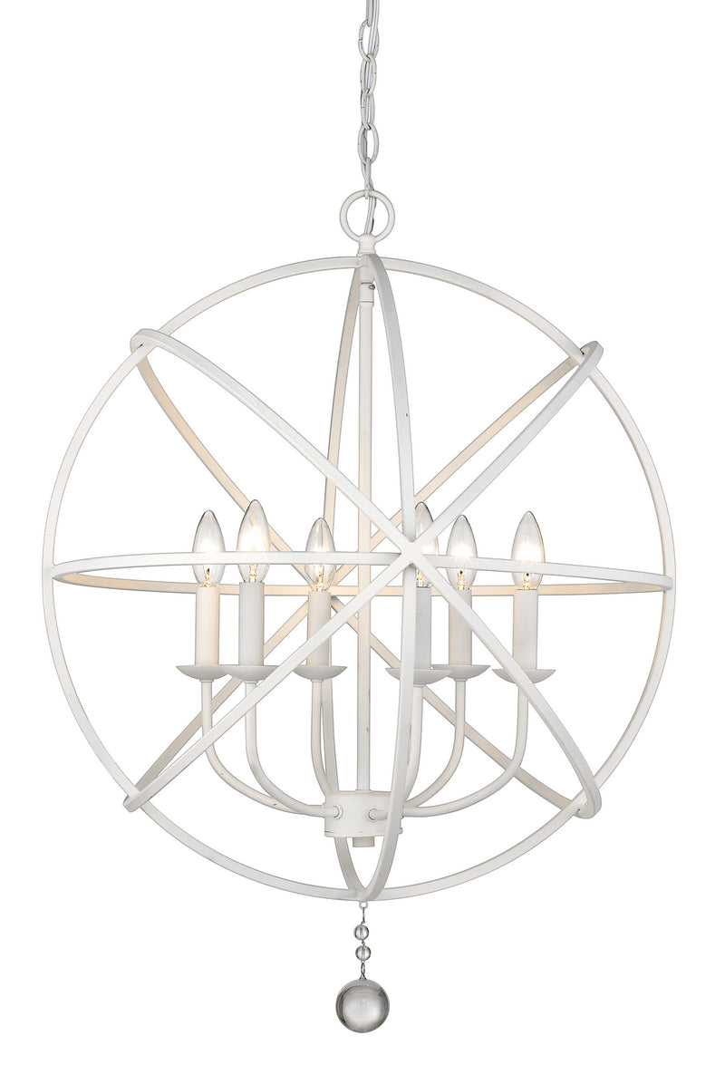 Z-Lite 458-24MW Six Light Chandelier, Matte White