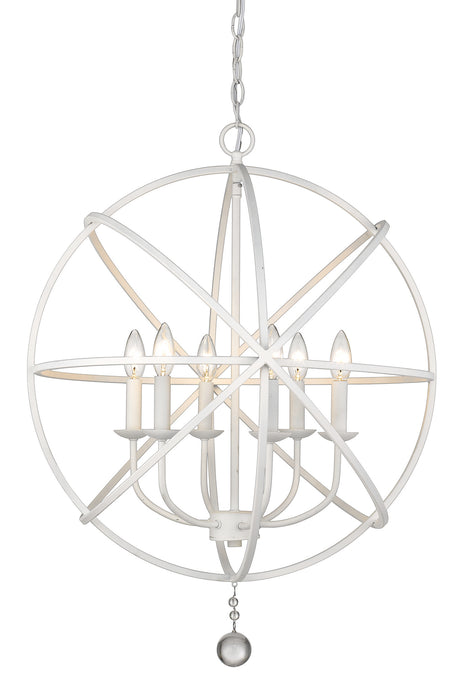 Z-Lite 458-24MW Six Light Chandelier, Matte White