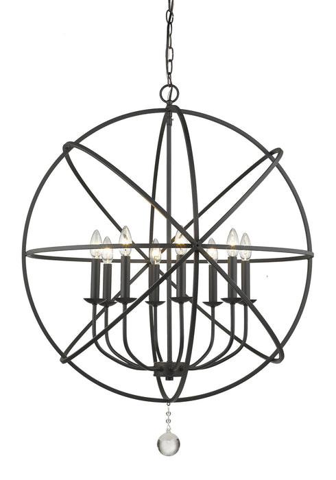 Z-Lite 458-30MB Eight Light Chandelier, Matte Black