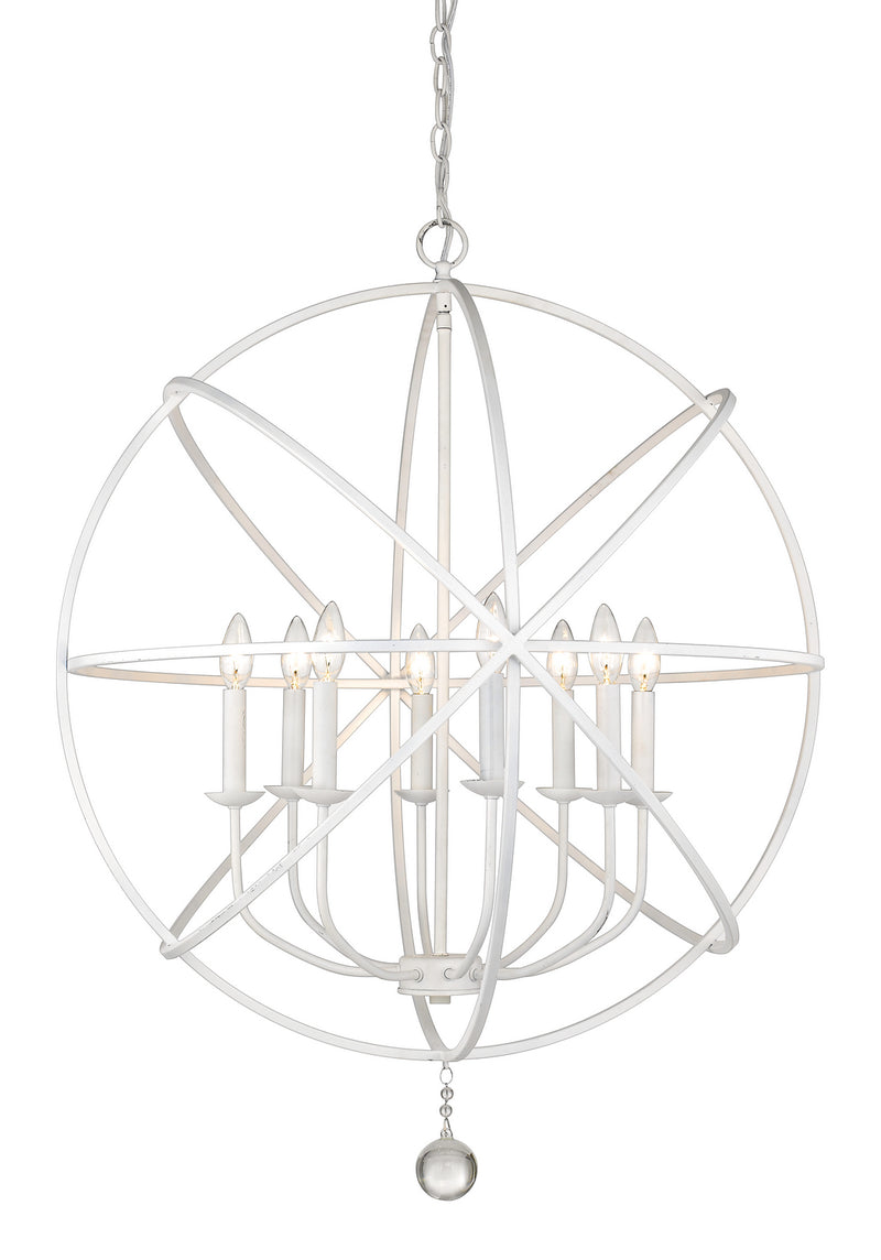Z-Lite 458-30MW Eight Light Chandelier, Matte White