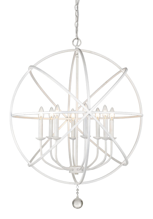 Z-Lite 458-30MW Eight Light Chandelier, Matte White