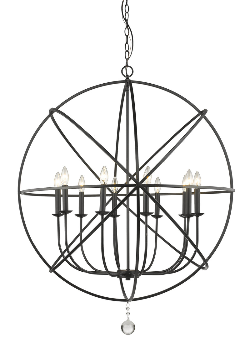 Z-Lite 458-36MB Ten Light Chandelier, Matte Black