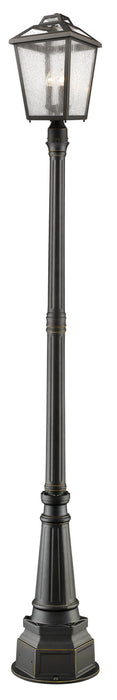 Z-Lite 539PHBR-564P-ORB Three Light Outdoor Post Mounted Fixture, Oil Rubbed Bronze