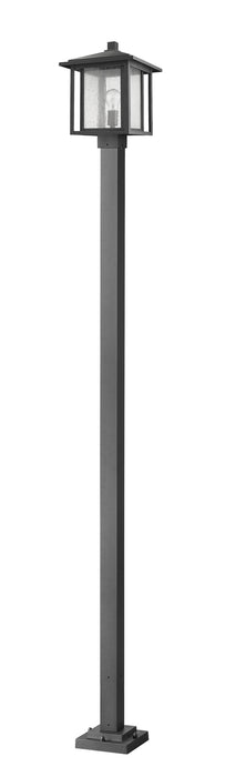 Z-Lite 554PHBS-536P-BK One Light Outdoor Post Mounted Fixture, Black