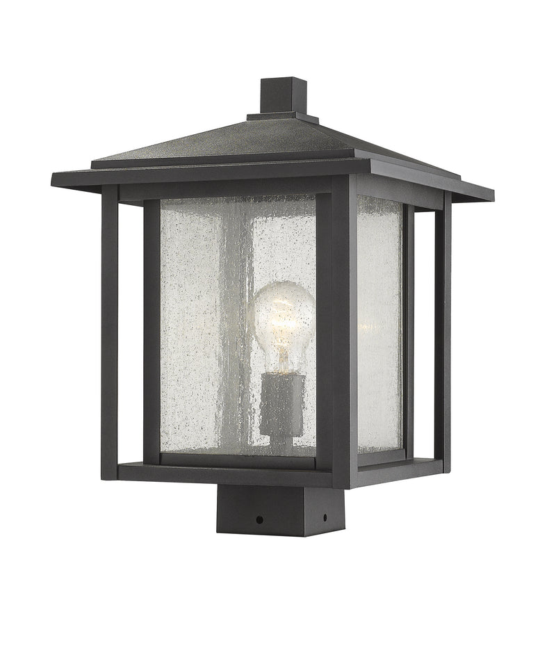 Z-Lite 554PHBS-BK One Light Outdoor Post Mount Fixture, Black