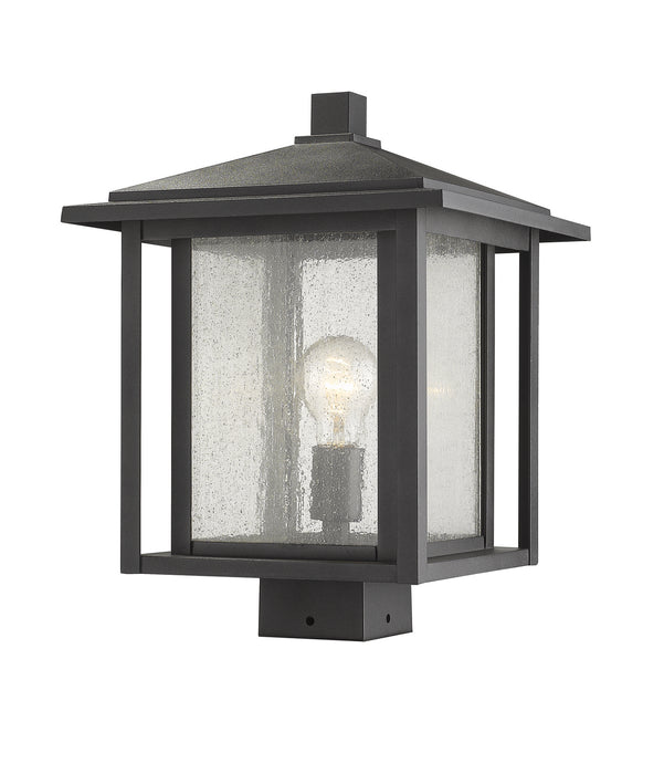 Z-Lite 554PHBS-BK One Light Outdoor Post Mount Fixture, Black