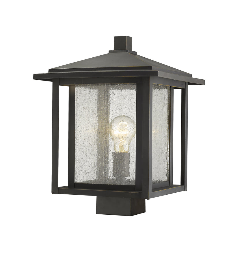 Z-Lite 554PHBS-ORB One Light Outdoor Post Mount Fixture, Oil Rubbed Bronze
