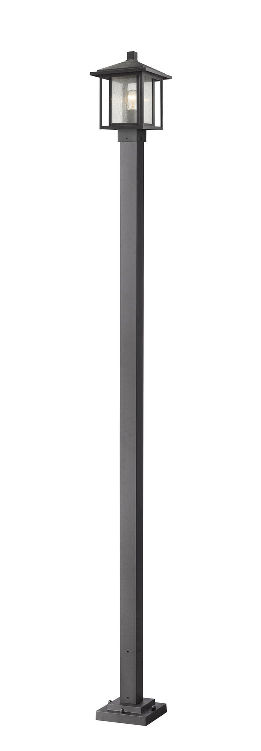 Z-Lite 554PHMS-536P-BK One Light Outdoor Post Mounted Fixture, Black