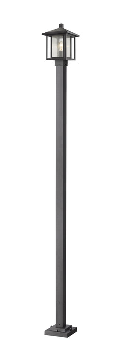 Z-Lite 554PHMS-536P-BK One Light Outdoor Post Mounted Fixture, Black