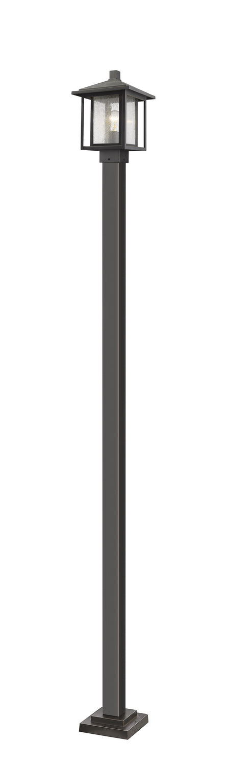 Z-Lite 554PHMS-536P-ORB One Light Outdoor Post Mounted Fixture, Oil Rubbed Bronze