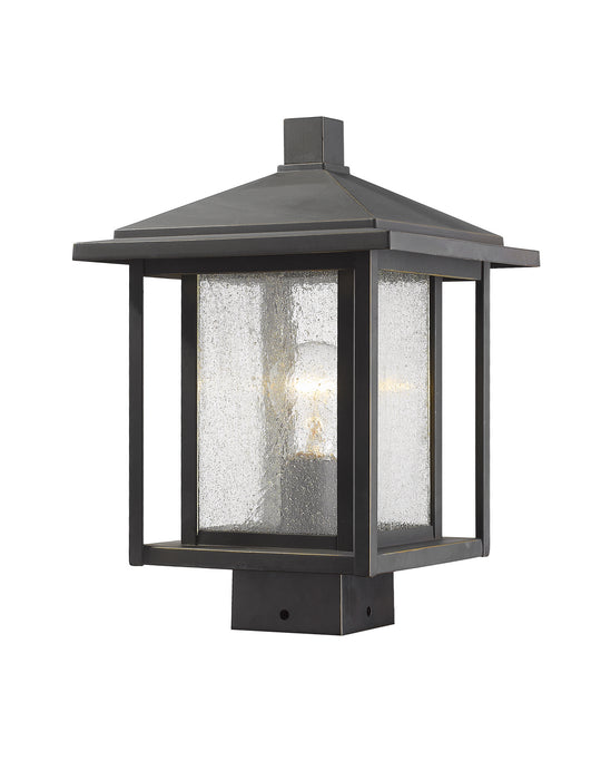 Z-Lite 554PHMS-ORB One Light Outdoor Post Mount Fixture, Oil Rubbed Bronze