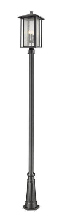 Z-Lite 554PHXLR-519P-BK Three Light Outdoor Post Mounted Fixture, Black