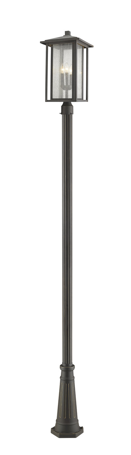 Z-Lite 554PHXLR-519P-ORB Three Light Outdoor Post Mounted Fixture, Oil Rubbed Bronze
