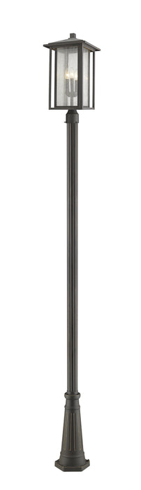 Z-Lite 554PHXLR-519P-ORB Three Light Outdoor Post Mounted Fixture, Oil Rubbed Bronze