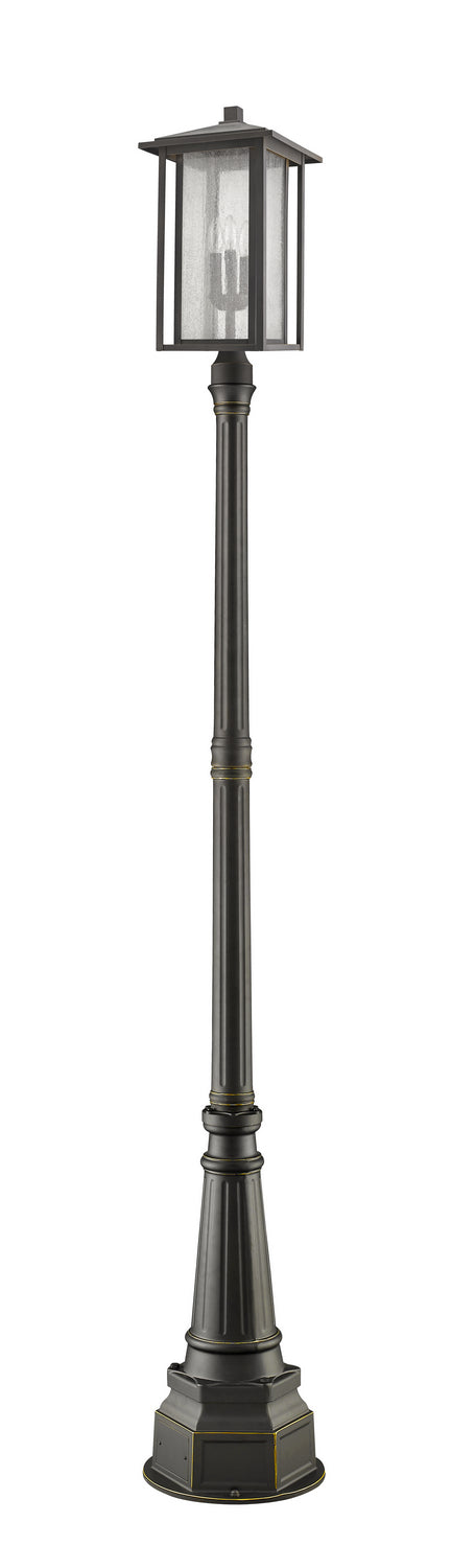 Z-Lite 554PHXLR-564P-ORB Three Light Outdoor Post Mounted Fixture, Oil Rubbed Bronze