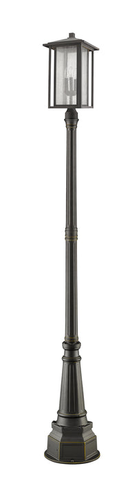 Z-Lite 554PHXLR-564P-ORB Three Light Outdoor Post Mounted Fixture, Oil Rubbed Bronze