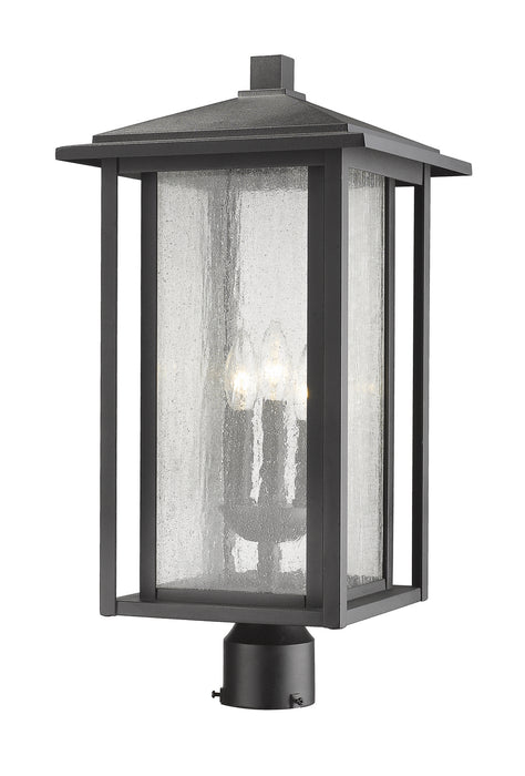 Z-Lite 554PHXLR-BK Three Light Outdoor Post Mount Fixture, Black