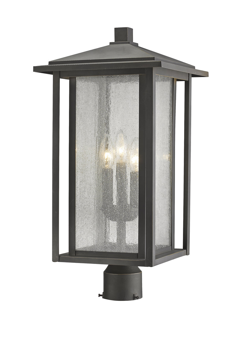 Z-Lite 554PHXLR-ORB Three Light Outdoor Post Mount Fixture, Oil Rubbed Bronze