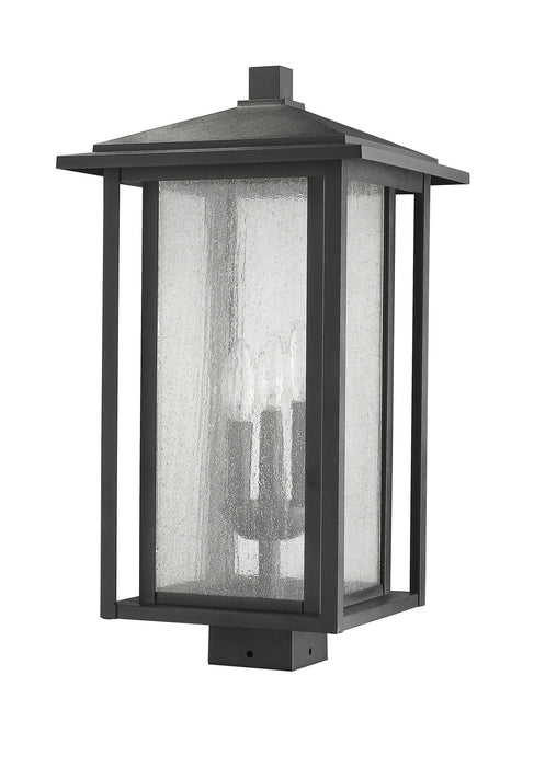 Z-Lite 554PHXLS-BK Three Light Outdoor Post Mount Fixture, Black