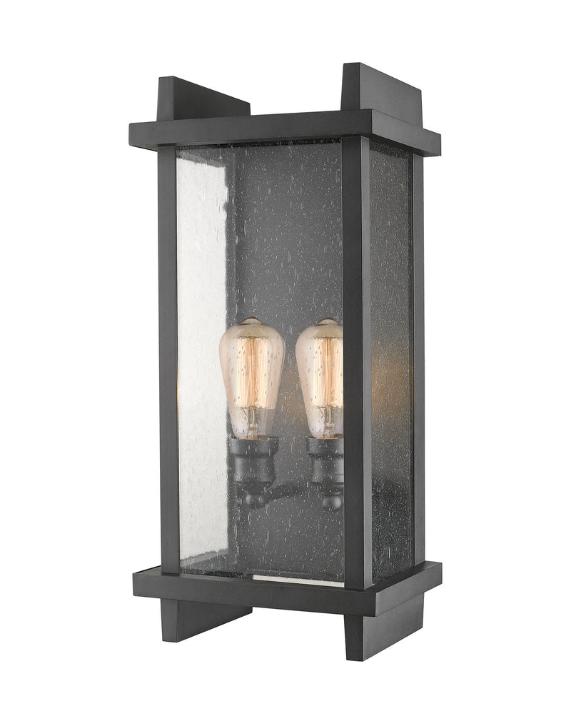 Z-Lite 565B-BK Two Light Outdoor Wall Sconce, Black