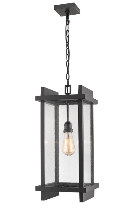 Z-Lite 565CHB-BK One Light Outdoor Chain Mount Ceiling Fixture, Black