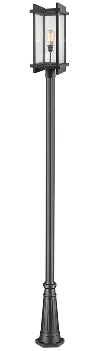Z-Lite 565PHBR-519P-BK One Light Outdoor Post Mount, Black