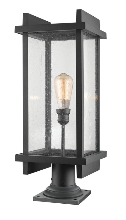Z-Lite 565PHBR-533PM-BK One Light Outdoor Pier Mount, Black