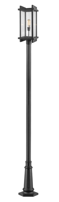 Z-Lite 565PHBR-557P-BK One Light Outdoor Post Mount, Black