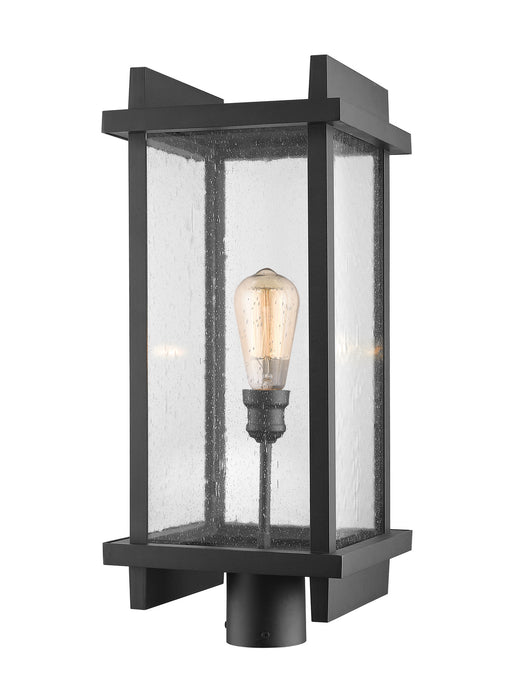 Z-Lite 565PHBR-BK One Light Outdoor Post Mount, Black
