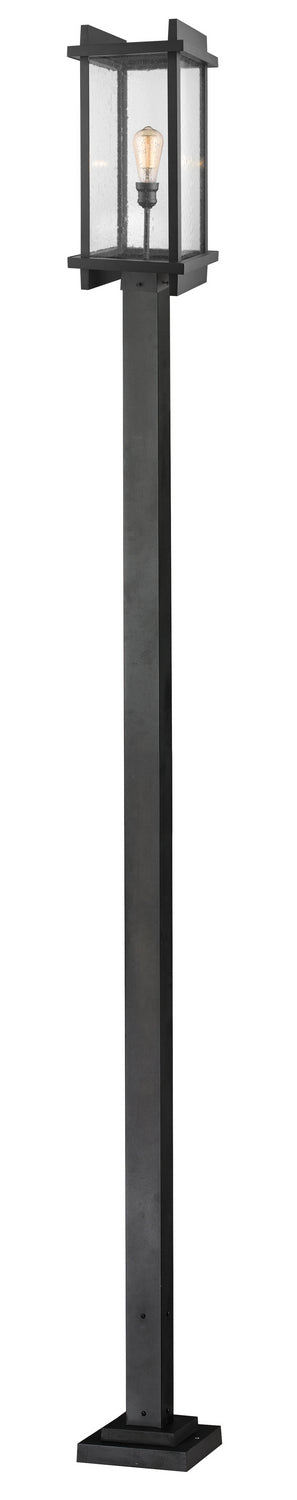 Z-Lite 565PHBS-536P-BK One Light Outdoor Post Mounted Fixture, Black